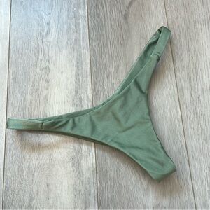 Sommer Swim Bottom bikini cheeky thong womens Green (small) shiny beach
